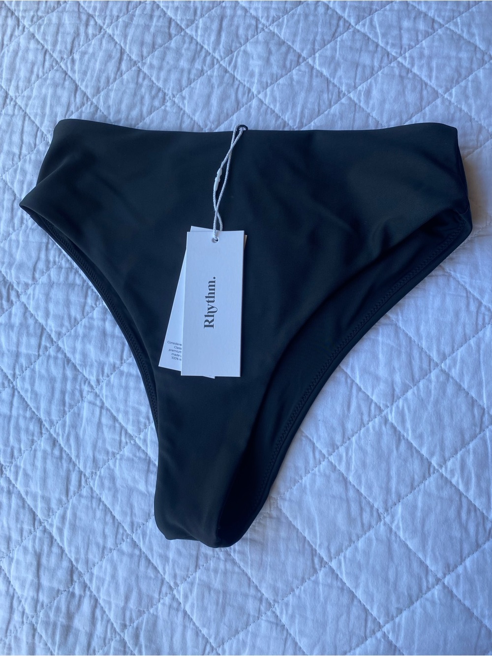 Rhythm. Women's Black High-Waist High-Cut Bikini Bottom